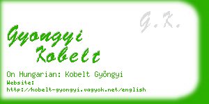 gyongyi kobelt business card
